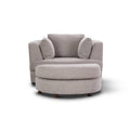 Orlavix Swivel Arm Chair & Ottoman -Steel