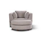 Orlavix Swivel Arm Chair & Ottoman -Steel