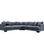 Manhattan Deep Seat Corner Fabric Lounge - Dark Grey