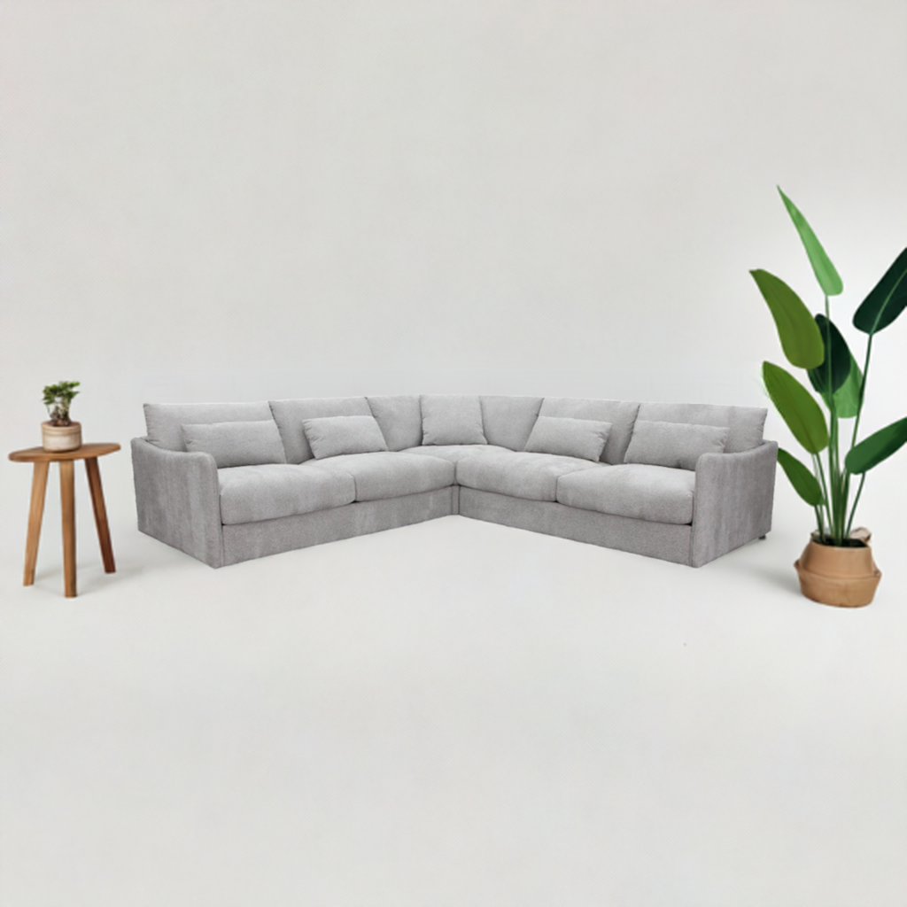 Loft Corner Modular Fabric Sofa-Ice