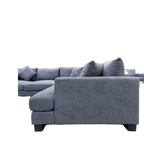 Manhattan Deep Seat Corner Fabric Lounge - Dark Grey