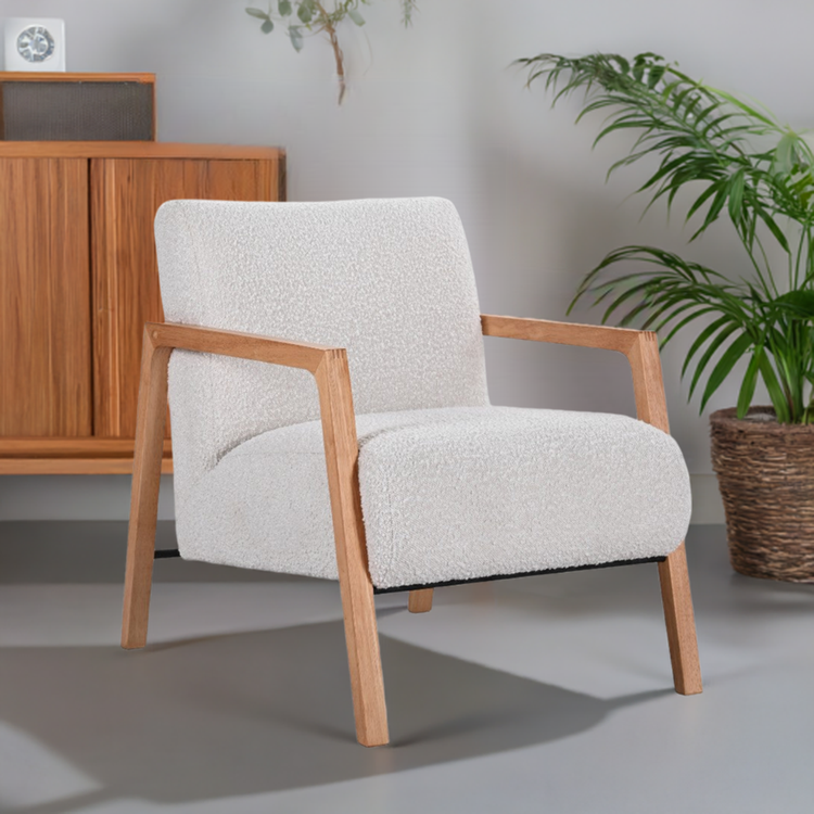 Masovix Fabric Arm Chair Beige