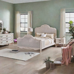 Fleurvix King Bed- Antique White