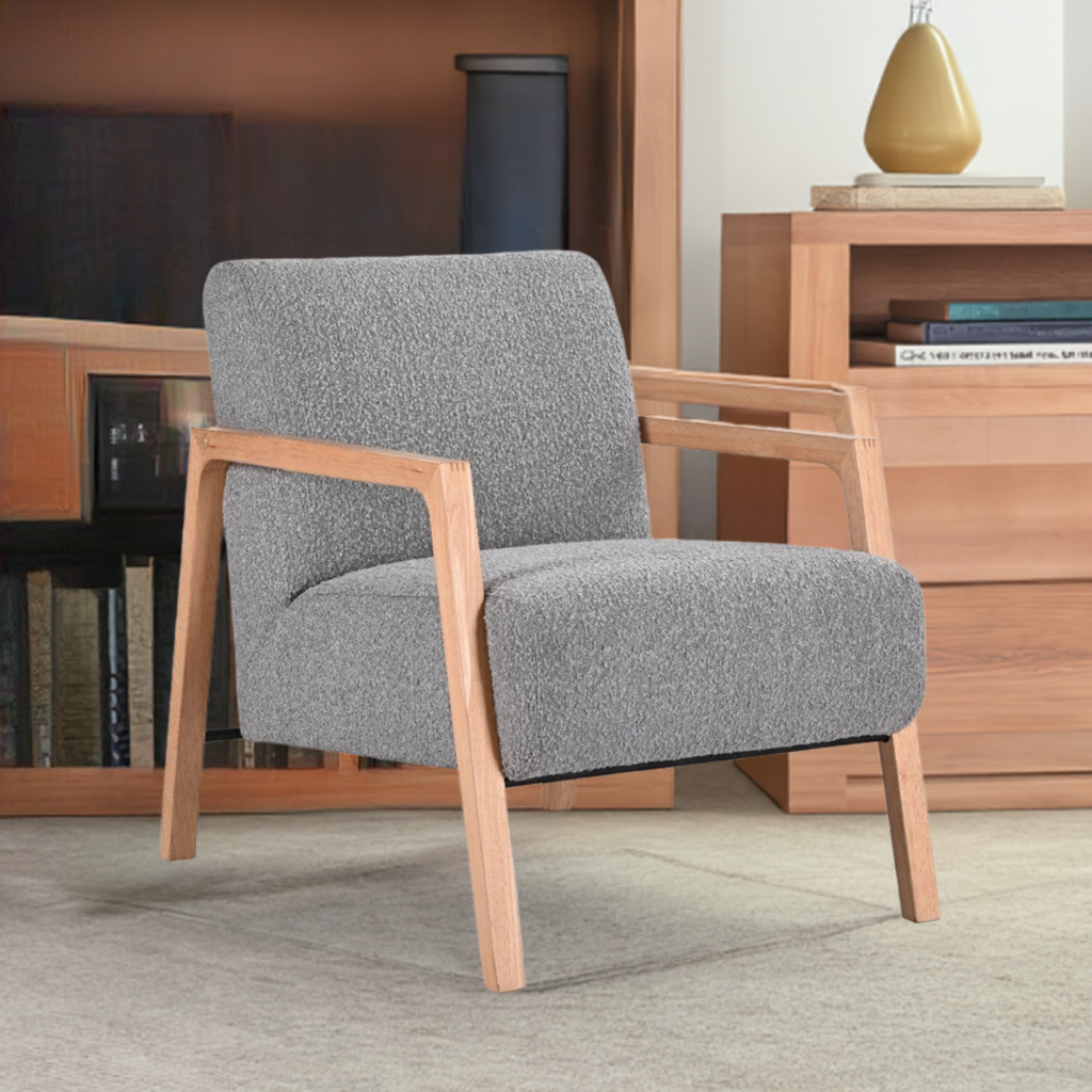 Trenton Fabric Arm Chair Grey