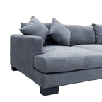 Manhattan Deep Seat Corner Fabric Lounge - Dark Grey