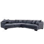 Manhattan Deep Seat Corner Fabric Lounge - Dark Grey