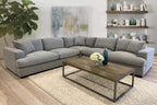 Hastvix 2.5 Seater Corner Modular Fabric Lounge Light Grey