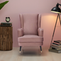 Cooper Wing Arm Chair Luxury Velvet - Blush