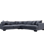 Manhattan Deep Seat Corner Fabric Lounge - Dark Grey