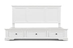 Salavix 3 Drawer Bed Side Table -White
