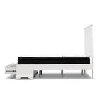 Salavix 3 Drawer Bed Side Table -White