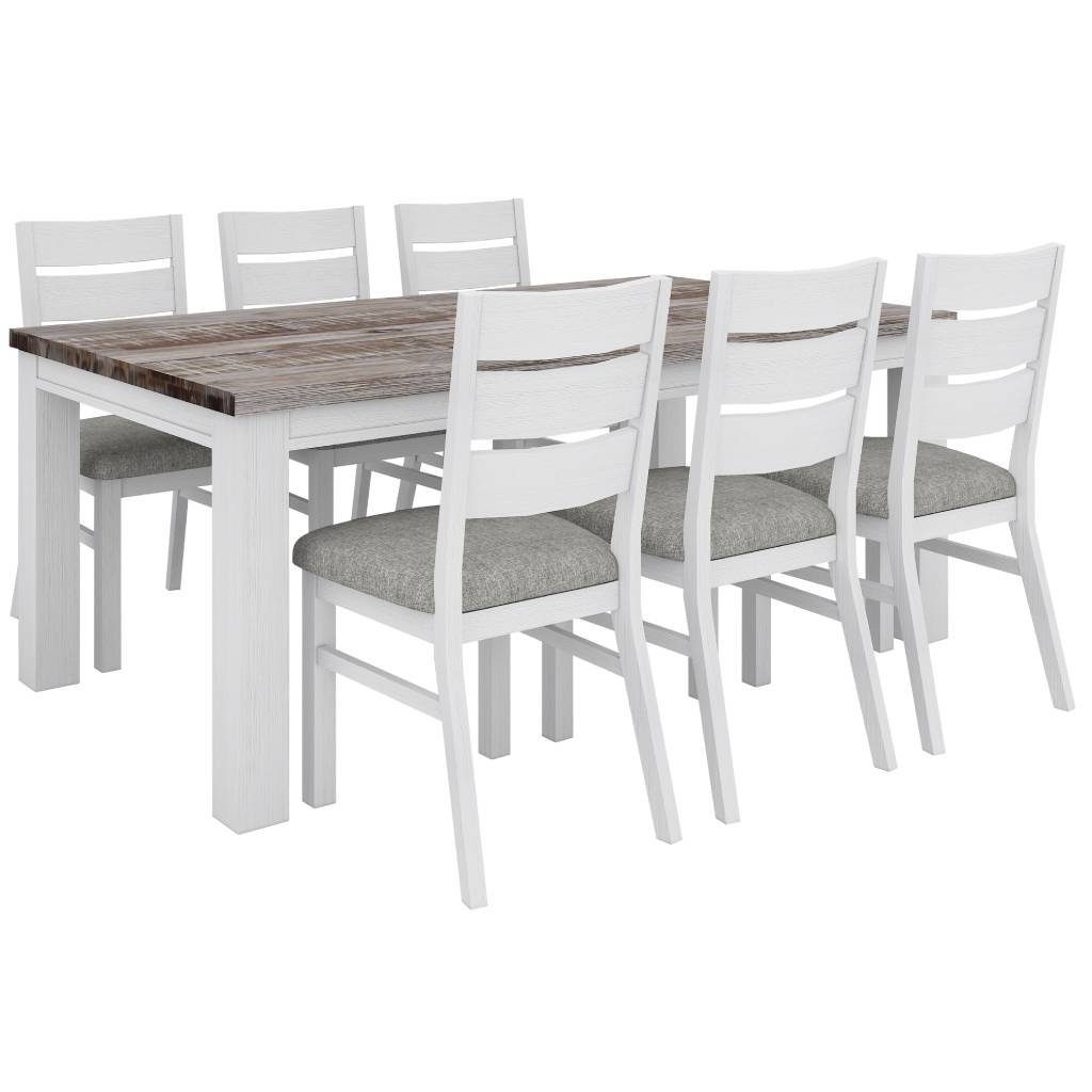 Homestead 190cm Dining Table Only-Vivid White