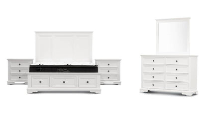 OFFO Sala 8 Drawer Dresser & Mirror -White