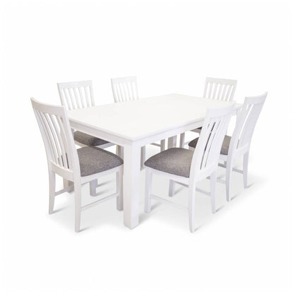 Coastal Beach 180CM Dining Table Only- Vivid White