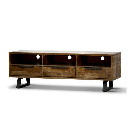 Unique Natural Edge Mango Wood 150cm TV Unit - Natural