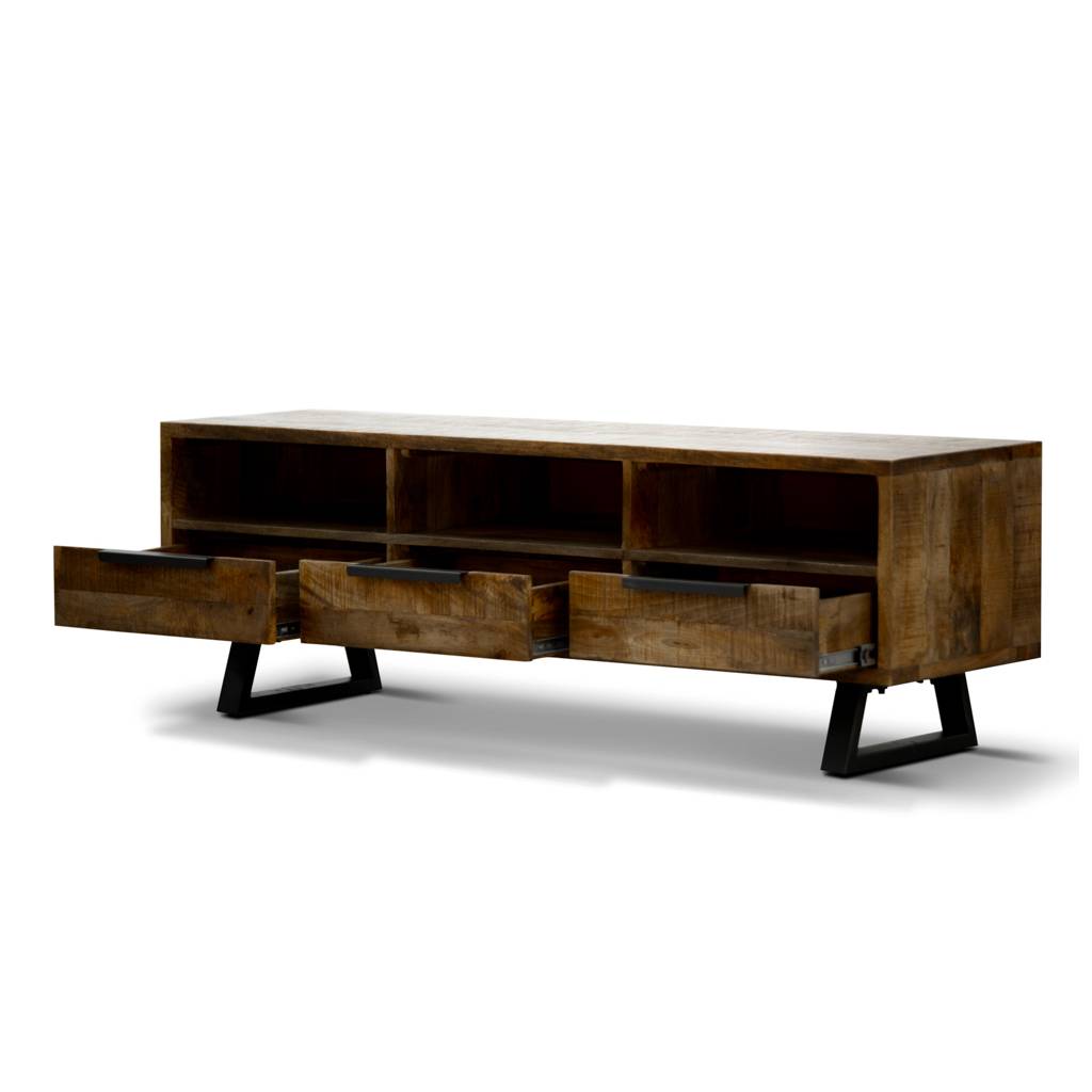 Unique Natural Edge Mango Wood 150cm TV Unit - Natural