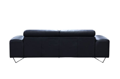 Bellagio 2 Seater Leather Sofa Lounge Black