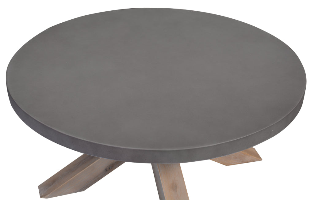 Charleston Concrete Top Round Coffee Table -Grey Top