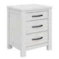 Florvix 3 Drawers Bedside Table White Wash