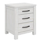 OFFO Florida 3 Drawers Bedside Table White Wash