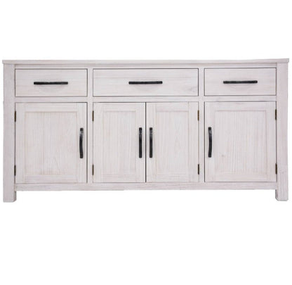 OFFO Florida 166cm 3 Drawer / 4 Door Buffet-White Wash