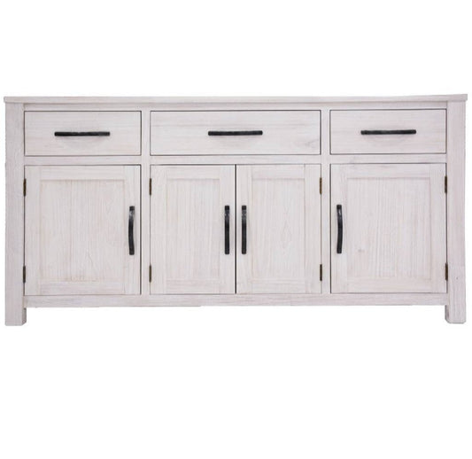 OFFO Florida 166cm 3 Drawer / 4 Door Buffet-White Wash