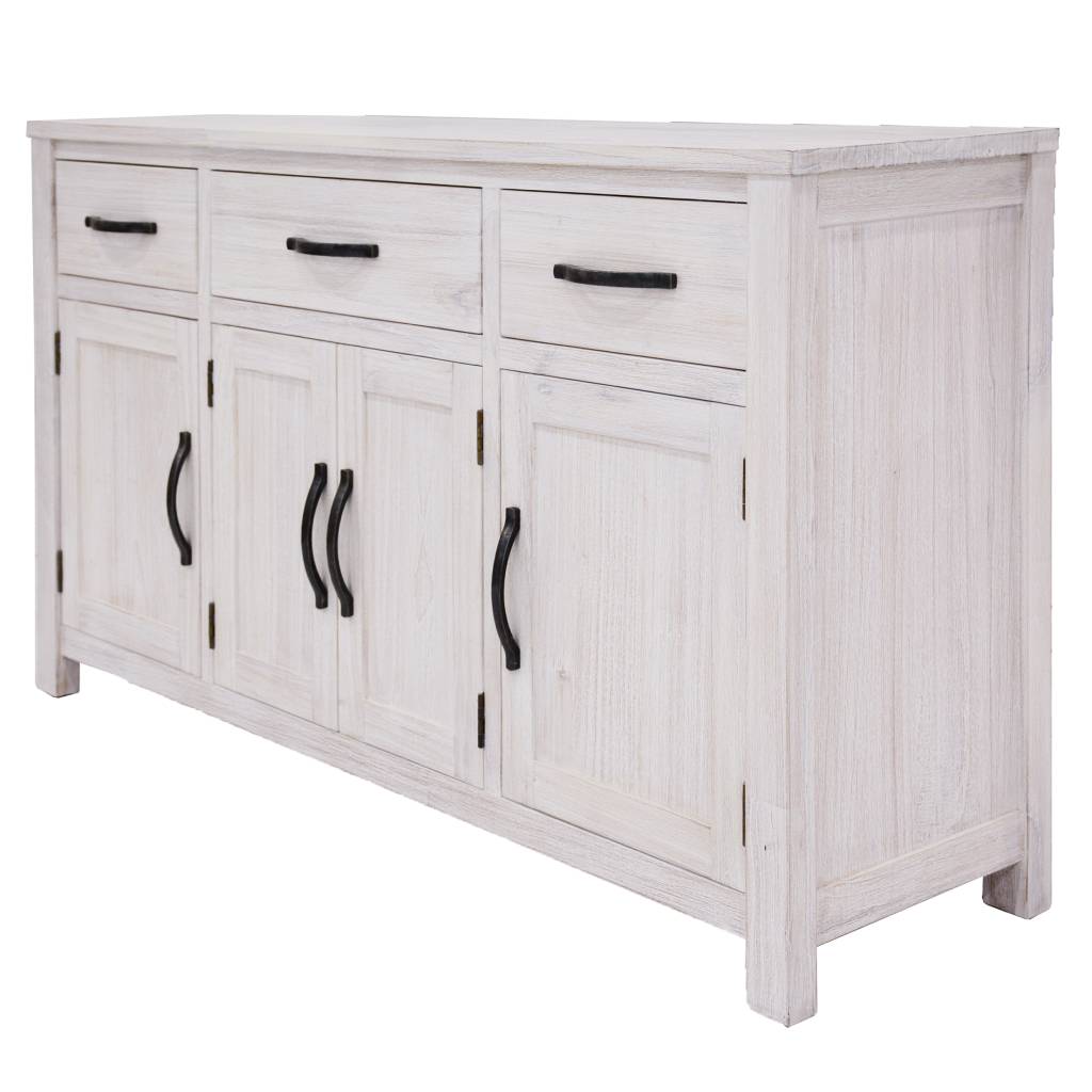 Florvix 166cm 3 Drawer / 4 Door Buffet-White Wash