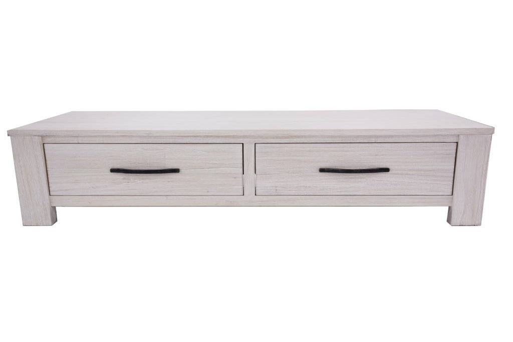 Flora 2 Drawer White Wash Timber Coffee Table