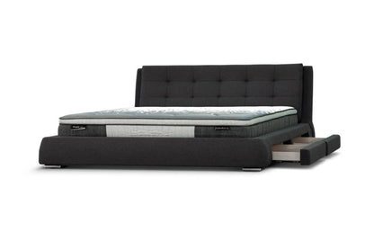 Vara 4 Drawer Upholstered Fabric  Storage Double Bed