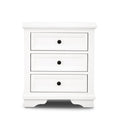 Vienvix 3 Drawers Bedside Table White