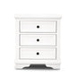 OFFO Vienna 3 Drawers Bedside Table White