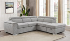 Caprivix Fabric Corner Sofabed With Stroage &Ottoman