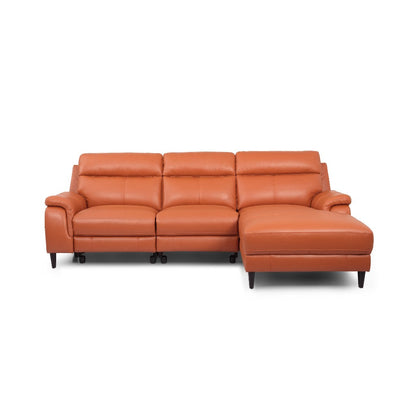 OFFO Garrett Leather 3S WITH 2ERER RHF Chaise -Tan