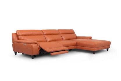 OFFO Garrett Leather 3S WITH 2ERER RHF Chaise -Tan