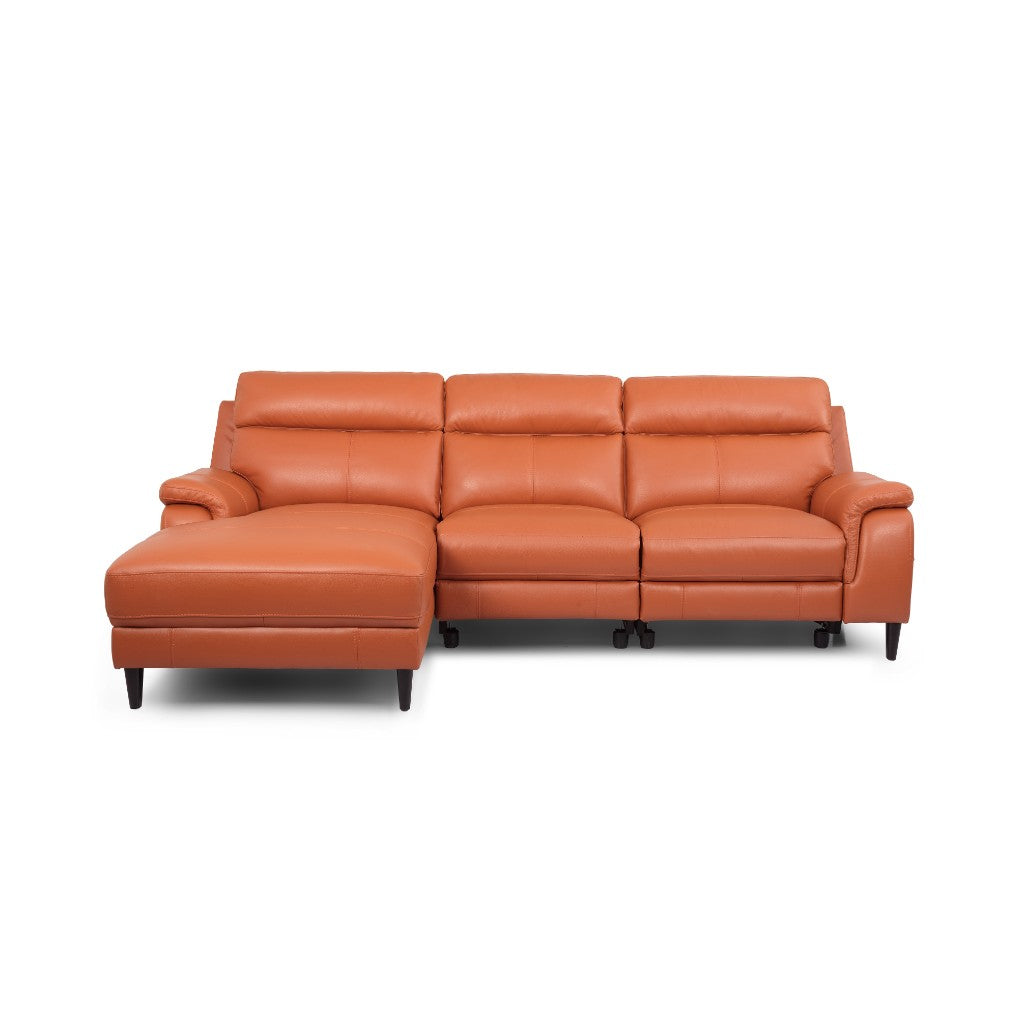 OFFO Garrett Leather 3S WITH 2ERER LHF Chaise -Tan