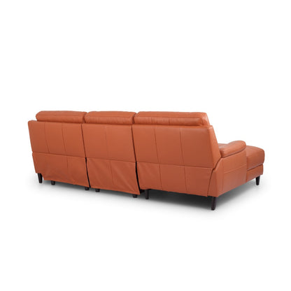 OFFO Garrett Leather 3S WITH 2ERER LHF Chaise -Tan