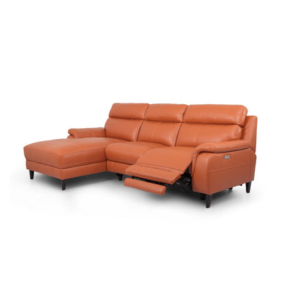 OFFO Garrett Leather 3S WITH 2ERER LHF Chaise -Tan