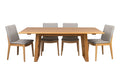 Galvix 200CM Dining Table WITH 6 Pewter Chairs Kit -Natural