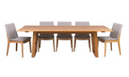 Galvix Dining Table WITH 8 Pewter Chairs Kit -Natural