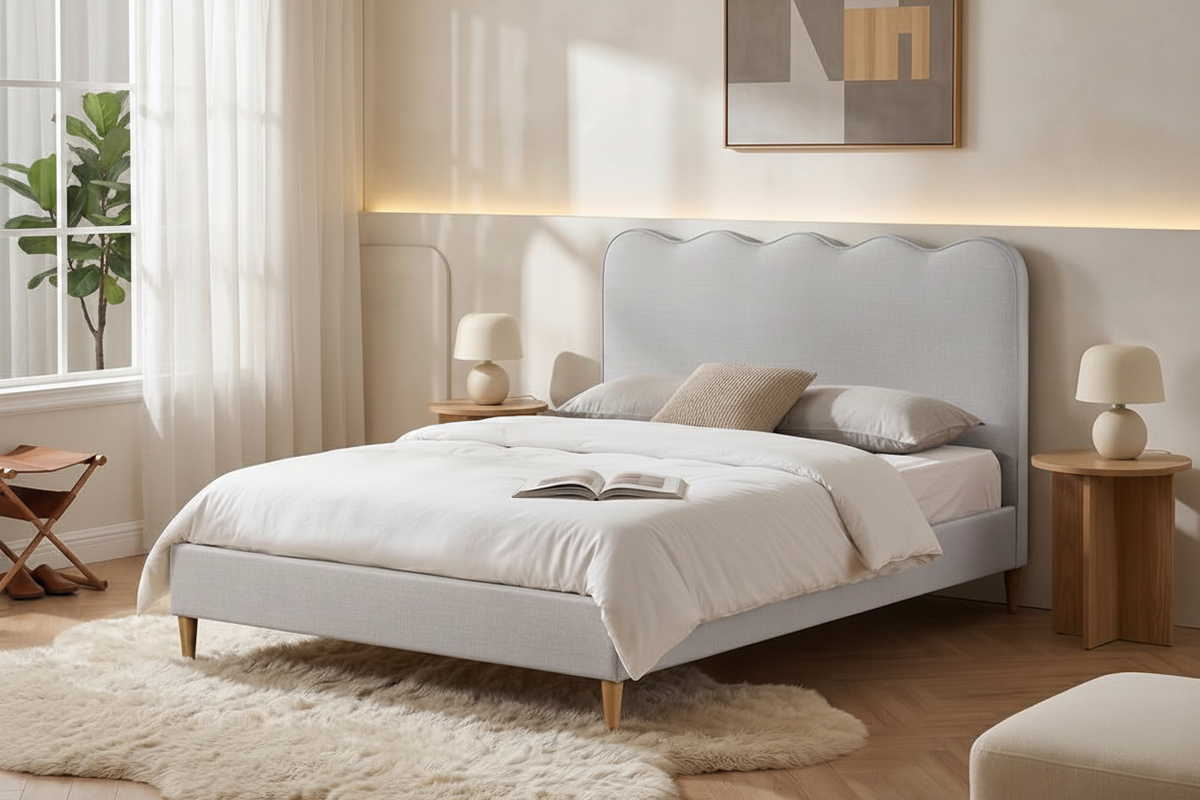 Alexandriavix Fabric Bed -Natural