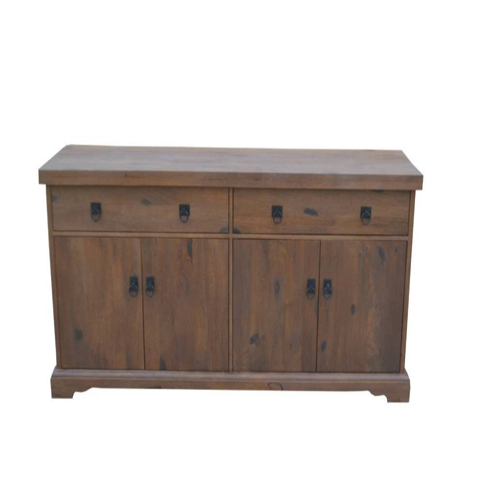 French Provincial Bellevue Mango Wood 180cm 2 Drawer / 4 Door Buffet-Antique Walnut