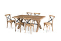 Montvix 190CM Dining Table 7PC Set- Natural Wash
