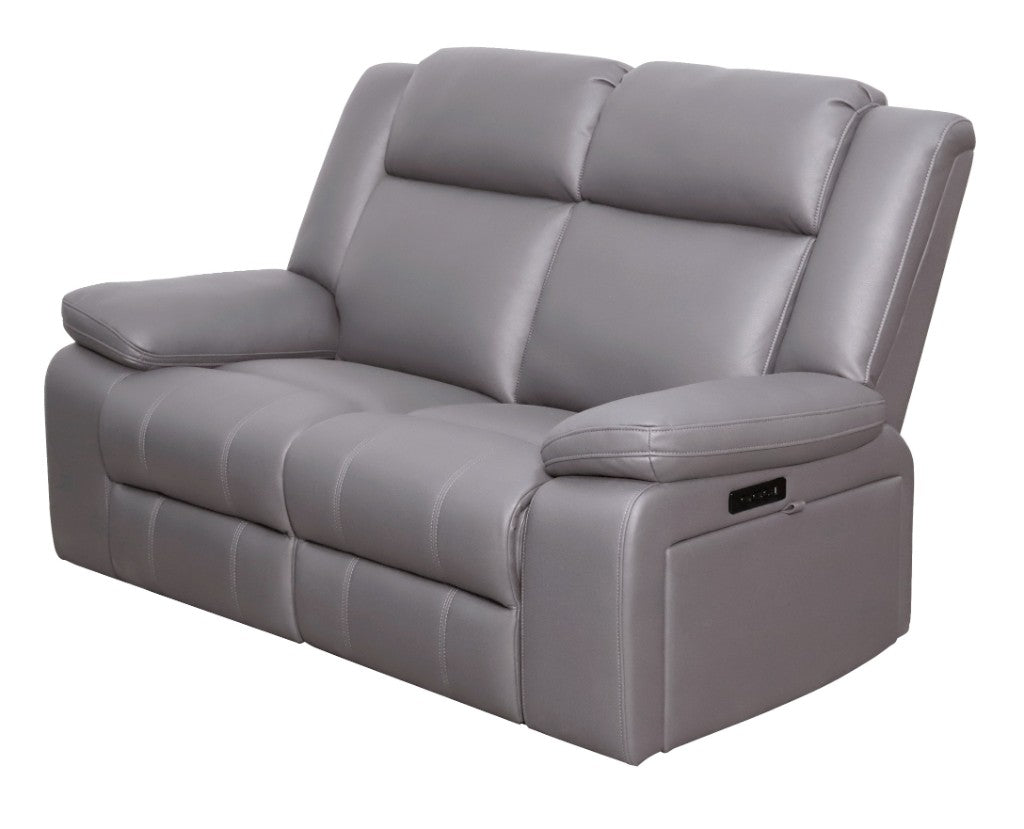 Coopvix Dual Motor Electric Recliner Abby Fabric Lounge-Light Grey