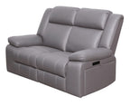 Coopvix Dual Motor Electric Recliner Abby Fabric Lounge-Light Grey