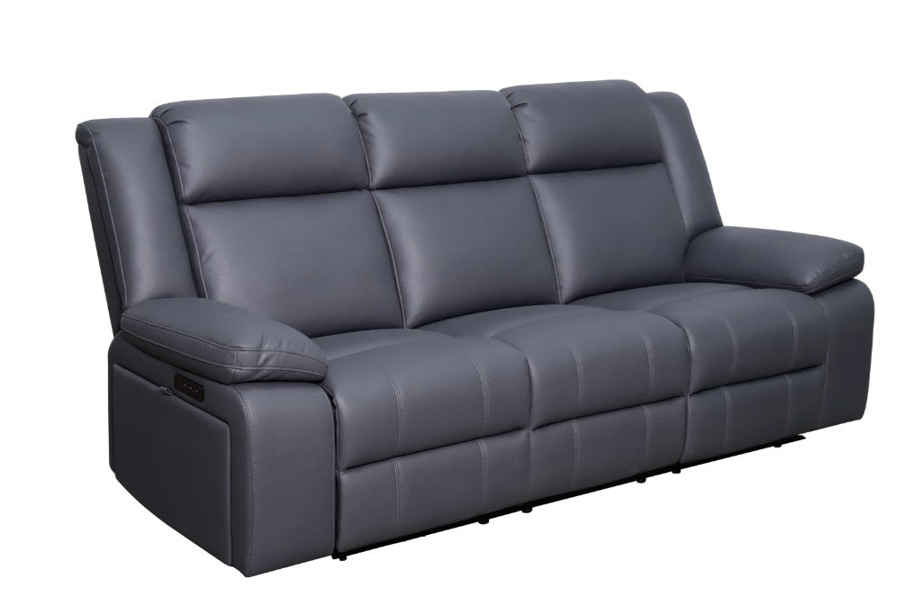 Coopvix Dual Motor Electric Recliner Abby Fabric Lounge-Charcoal