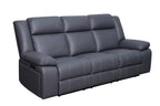 Coopvix Dual Motor Electric Recliner Abby Fabric Lounge-Charcoal