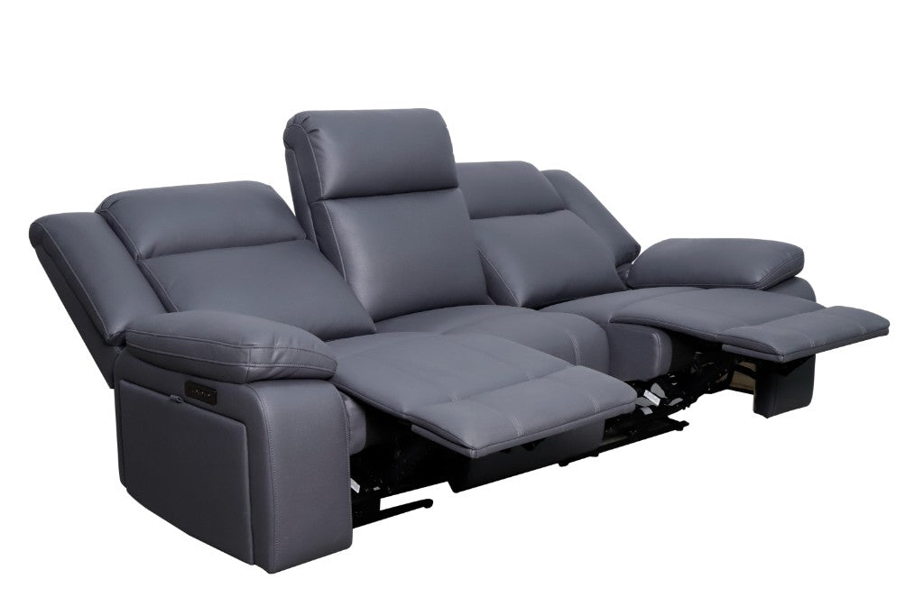 Coopvix Dual Motor Electric Recliner Abby Fabric Lounge-Charcoal