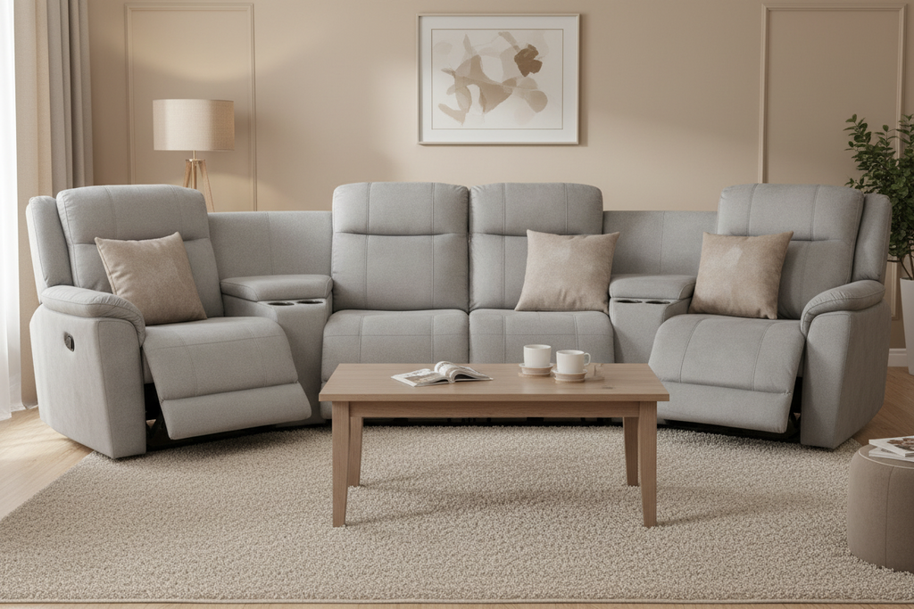 Gibsvix Home Theatre Electric Recliner Fabric Lounge