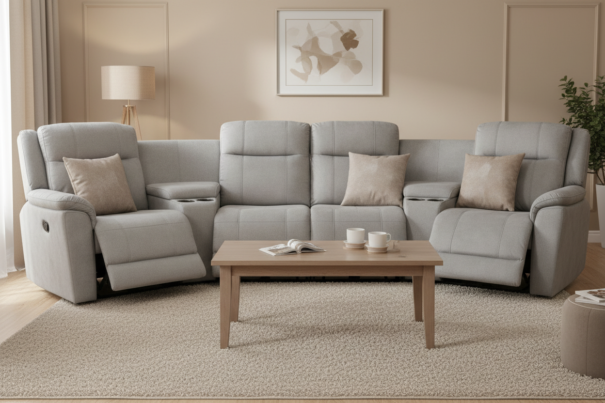 Gibsvix Home Theatre Electric Recliner Fabric Lounge