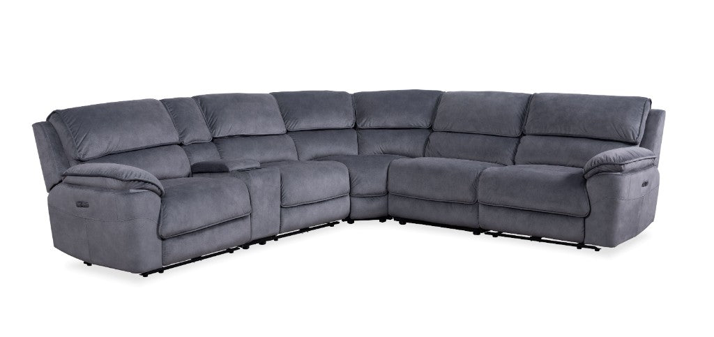 Mempvix Electric Recliner Fabric Corner Modular Lounge-Shadow